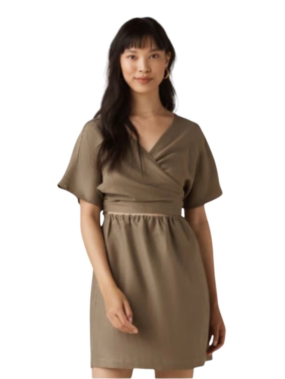 Vetta The Convertible Wrap Mini Dress in Tuscan Khaki Capsule Wardrobe